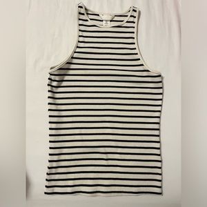 White and black stripes tank top